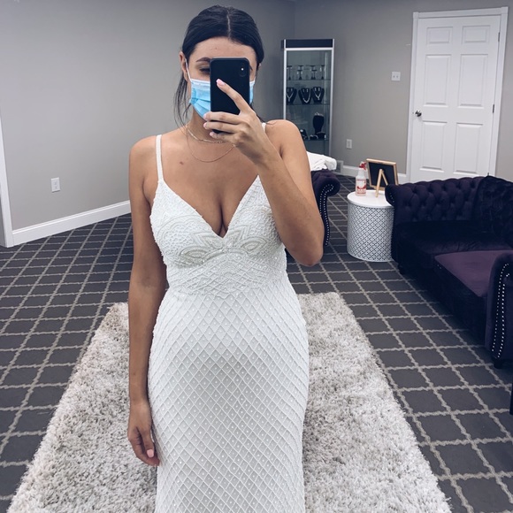 Beaded Gown w/ Train - Picture 5 of 10